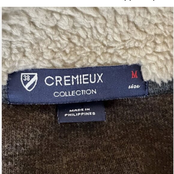 Daniel Cremieux Collection Cardigan Sweater Jacket Medium Zip Up Gray Fur Collar - Picture 11 of 12